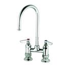 T&S Brass Polished Chrome Deckmount Double Pantry Faucet 