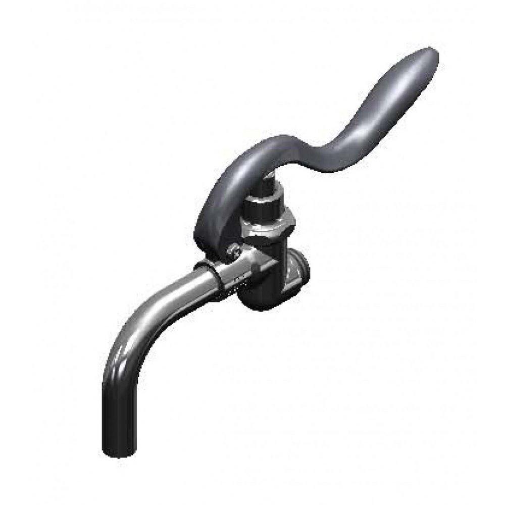 T&S Brass Chrome Plated UN Male Threaded Brass Filler Spray Valve with Angled Nozzle Outlet 