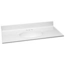 43 x 22 in. Single Bowl Cultured Marble Vanity Top in Solid White