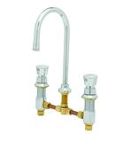 T&S Brass Chrome Two Handle Metering Bathroom Sink Faucet 