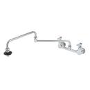 T&S Brass Polished Chrome Pot Filler and Kettle Filler with Lever Handle 