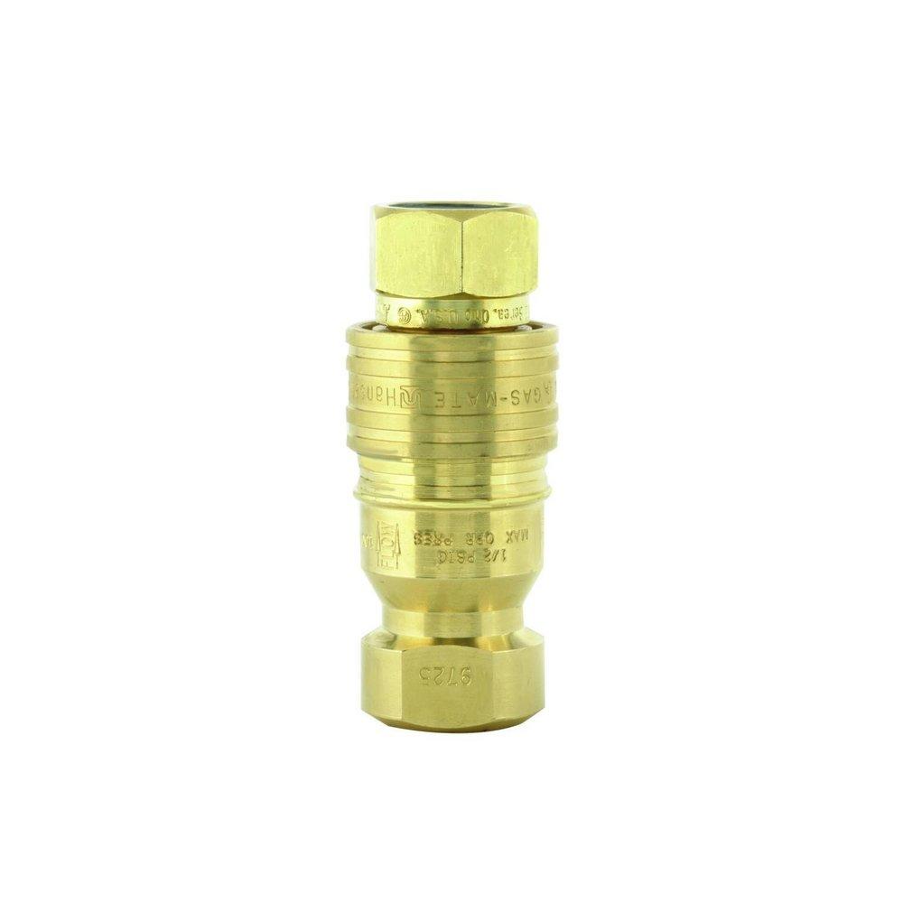 T&S Brass Yellow Stainless Steel Quick Disconnect for HW-4 Water Appliance Connector 