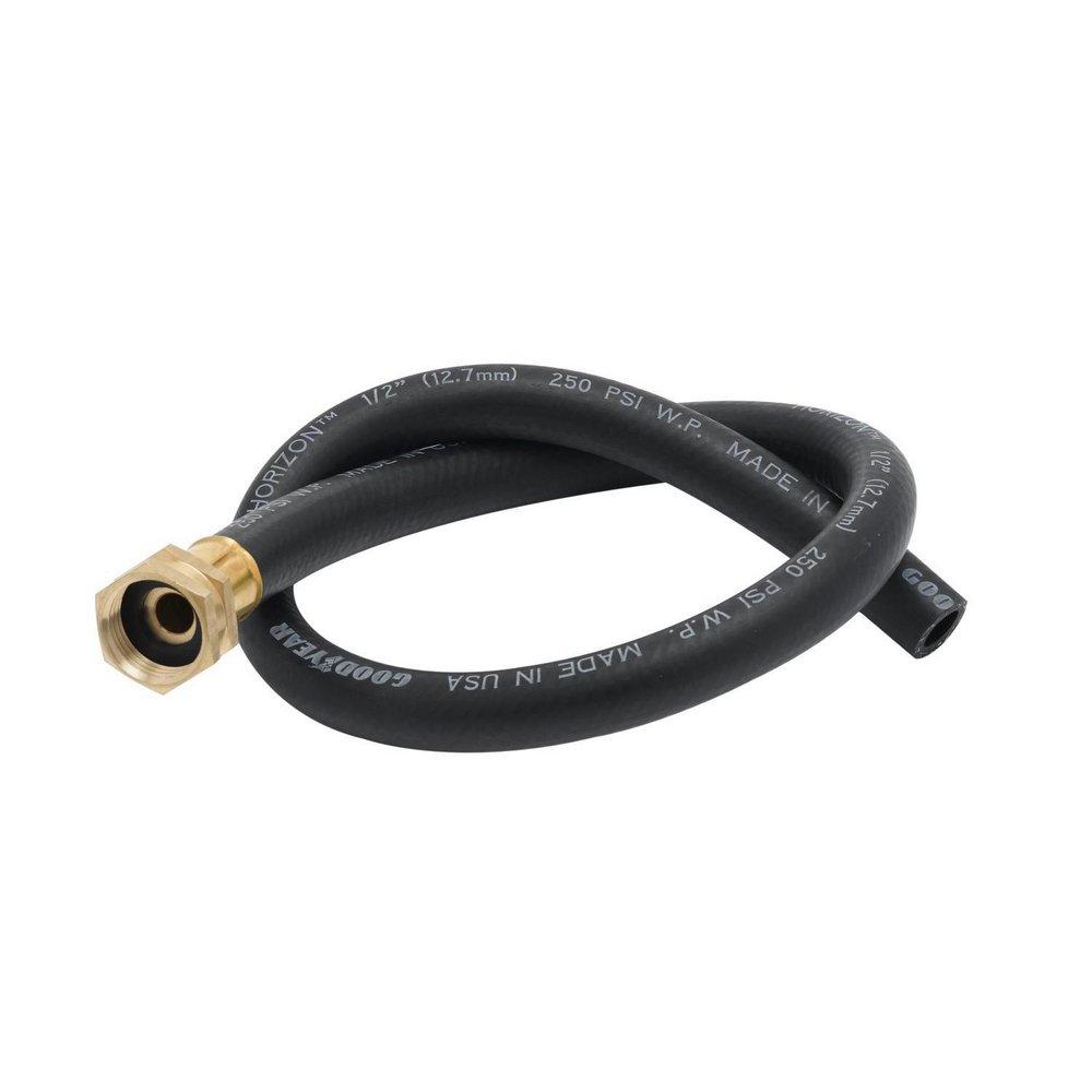 T&S Brass Black 48" Black Rubber Hose w/ Garden Hose Inlet 