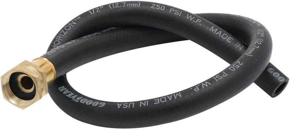 T&S Brass Silver Rubber Hose with Garden Hose Inlet 