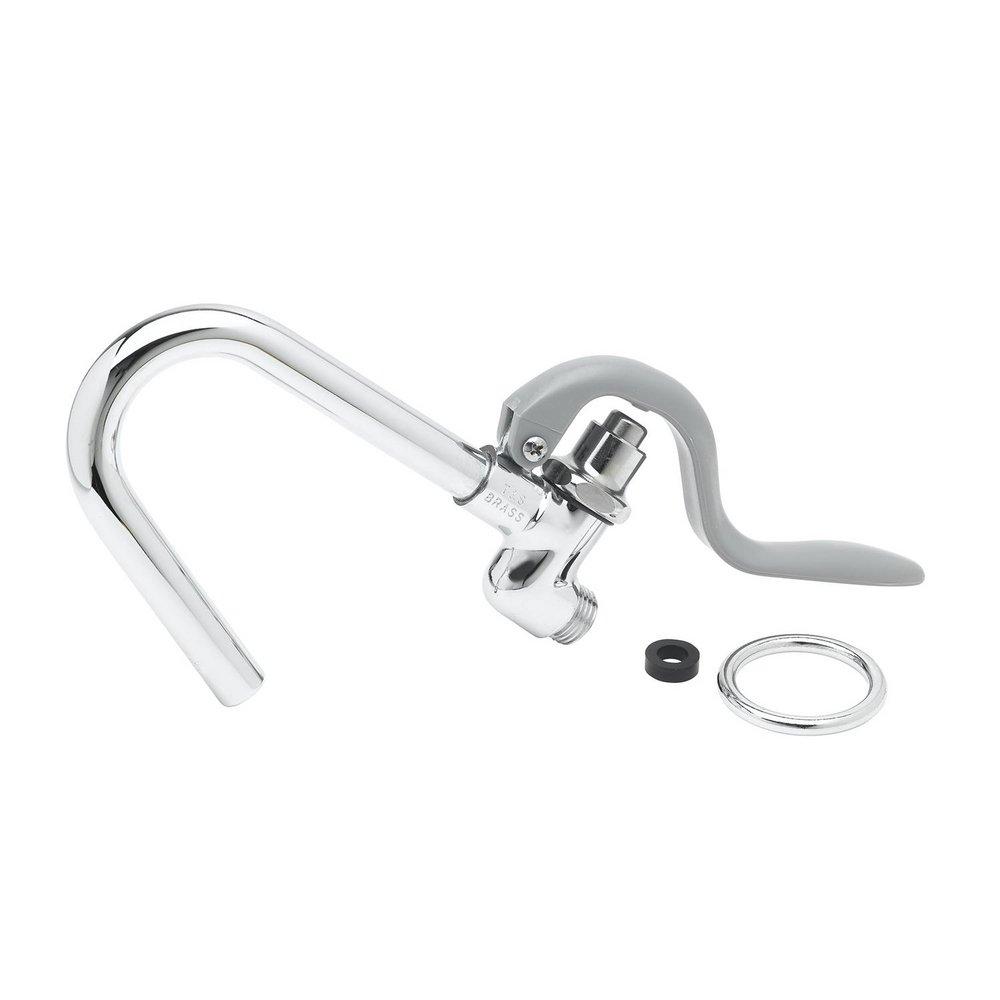 T&S Brass Chrome Plated Hook Nozzle with Valve 