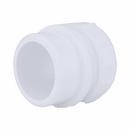 White PVC DWV Male Trap Adapter with Washer & Polyethylene Nut 