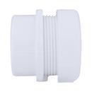 White PVC DWV Male Trap Adapter with Washer & Polyethylene Nut 