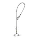 T&S Brass Polished Chrome Plated Deckmount Pre-Rinse Unit with Spring Action and Flex Hose 