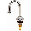 T&S Brass Polished Chrome Deck Mount Rigid Gooseneck Swiveling Spout 