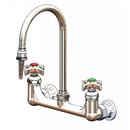 T&S Brass Chrome Lead Law Compliant 2 Handle Cross LAB Faucet Chrome 