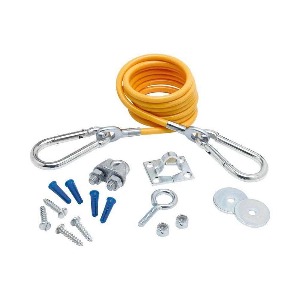 T&S Brass Steel Gas Appliance Accessory and Restraining Cable Kit with Hardware Package 