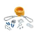 T&S Brass Steel Gas Appliance Accessory and Restraining Cable Kit with Hardware Package 