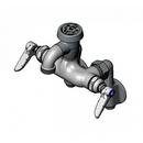 T&S Brass Chrome Plated Two Lever Handle Wall Mount Service Faucet 