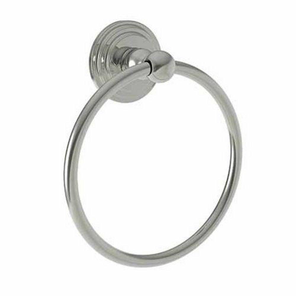 Round Closed Towel Ring in Polished Nickel - Natural 
