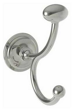 Double Robe Hook in Polished Nickel