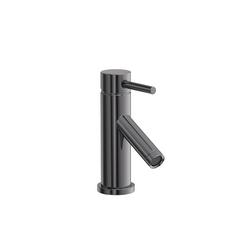 Single Handle Monoblock Bathroom Sink Faucet in Midnight Chrome Lever Handle