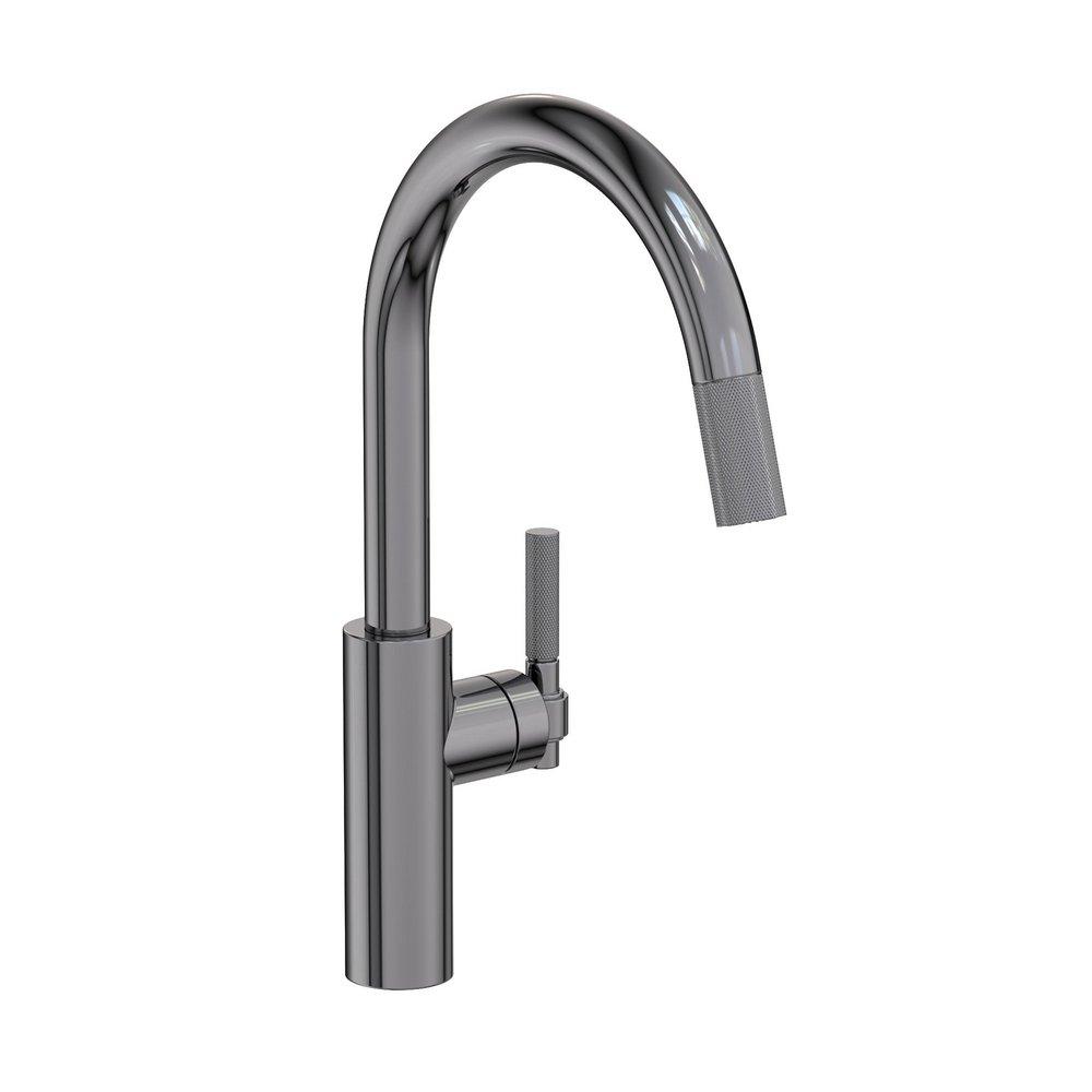 Newport Brass Midnight Chrome Pull Down Kitchen Faucet 