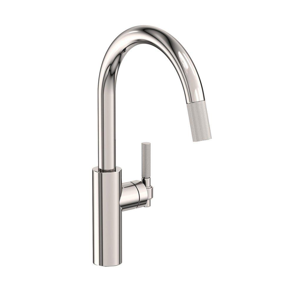 Newport Brass Polished Nickel - Natural Pull Down Kitchen Faucet 