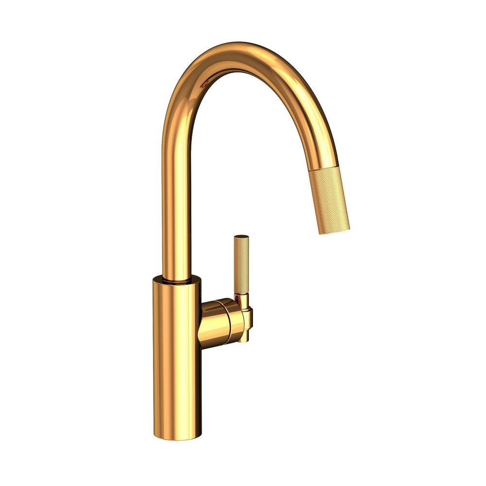 Newport Brass Polished Gold - PVD Pull Down Kitchen Faucet 