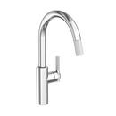 Single Handle Pull Down Kitchen Faucet in Polished Chrome