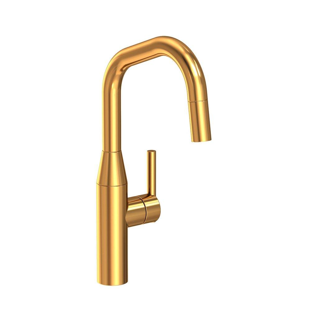 Newport Brass Aged Brass Pull Down Kitchen Faucet 