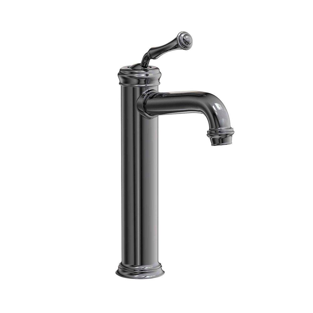 Newport Brass Midnight Chrome Single Handle Vessel Filler Bathroom Sink Faucet Lever Handle 