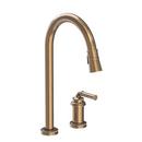 Newport Brass Antique Brass Single Handle Pull Out Kitchen Faucet 
