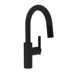 Single Handle Pull Down Bar Faucet in Flat Black