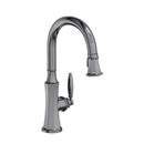 Newport Brass Midnight Chrome Single Handle Pull Down Kitchen Faucet 