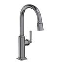 Newport Brass Midnight Chrome Pull Down Kitchen Faucet 