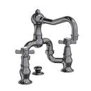 Newport Brass Midnight Chrome Bridge Bathroom Sink Faucet with Double Cross Handle 