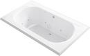 72 x 42 in. Whirlpool Drop-In Bathtub with Center Rear Drain in White