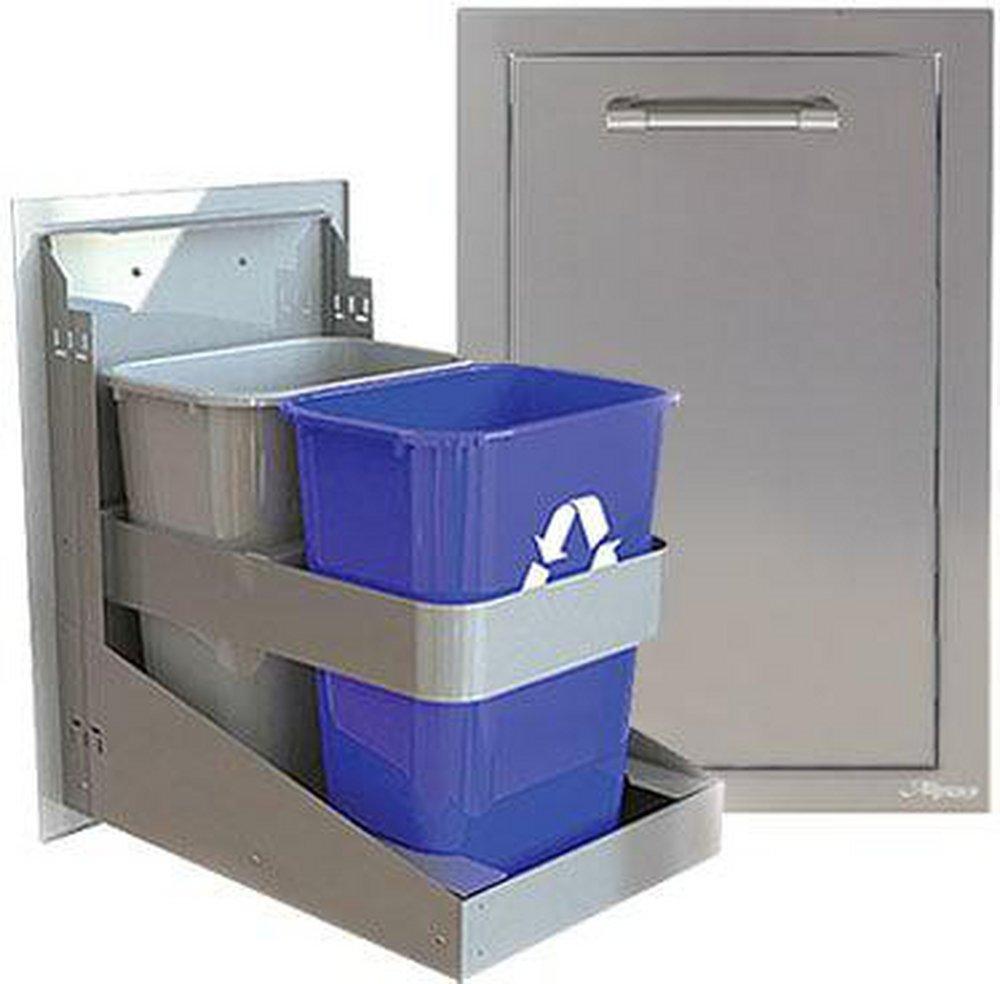 Alfresco Stainless Steel Trash Center in Stainless Steel 