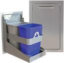 Alfresco Stainless Steel Trash Center in Stainless Steel 