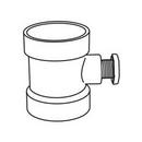 System 1738&reg; Black Gas Vent Tee Hub x FPT PVC 
