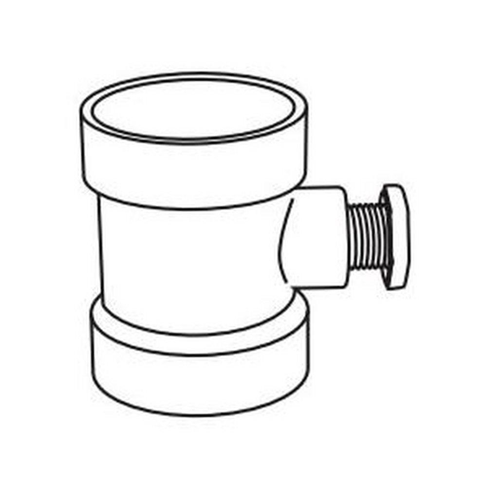 System 1738&reg; Black Gas Vent Tee Hub x FPT PVC 