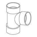 System 1738&reg; Black Gas Vent Tee Hub PVC 