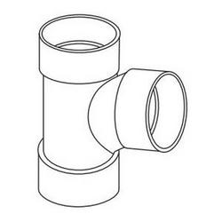 Gas Vent Tee 3 in. Hub PVC