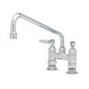 T&S Brass Polished Chrome Plated Two Handle Lever Deck Mount Faucet 