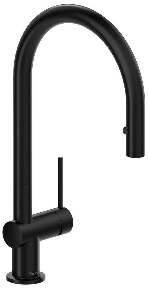 Riobel Black Single Handle Pull Down Kitchen Faucet 
