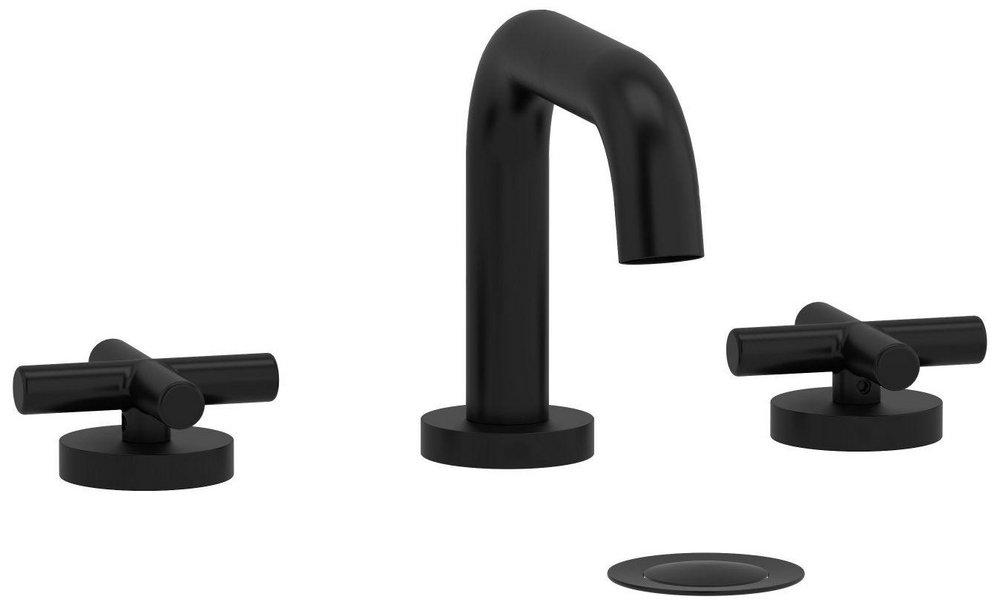 Riobel Black Two Handle Widespread Bathroom Sink Faucet 