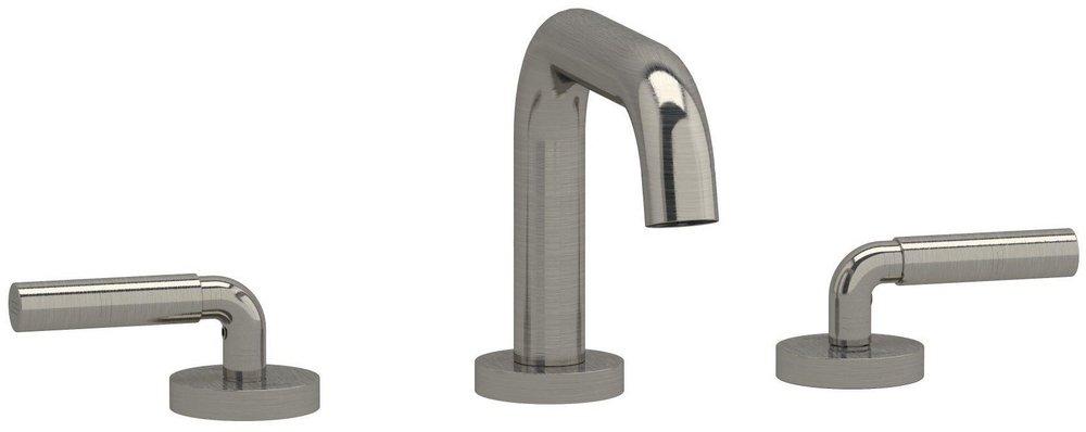 Riobel PVD Brushed Nickel Two Handle Widespread Bathroom Sink Faucet 
