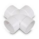 Multi-Fittings Corporation White Hub Plastic Sewer Cross 