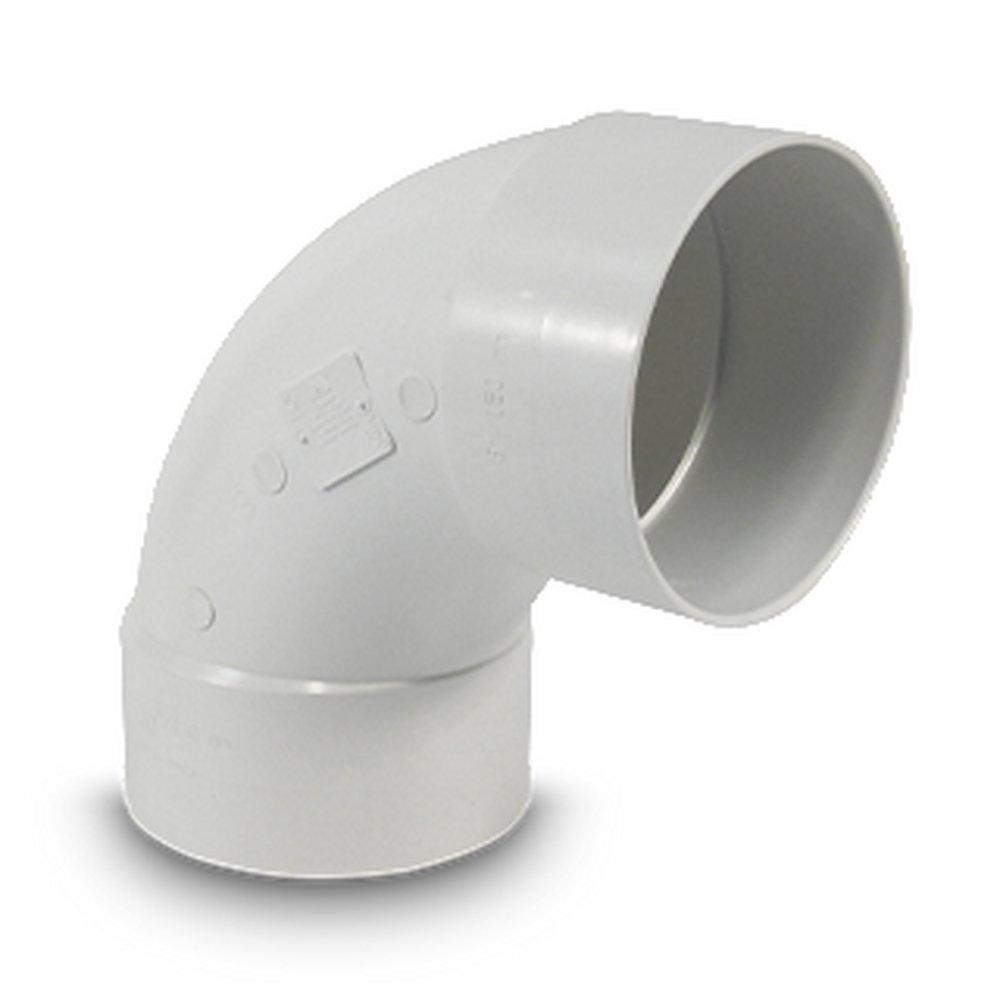 Multi-Fittings Corporation White Hub 90 Degree PVC Long Turn Pattern Elbow 