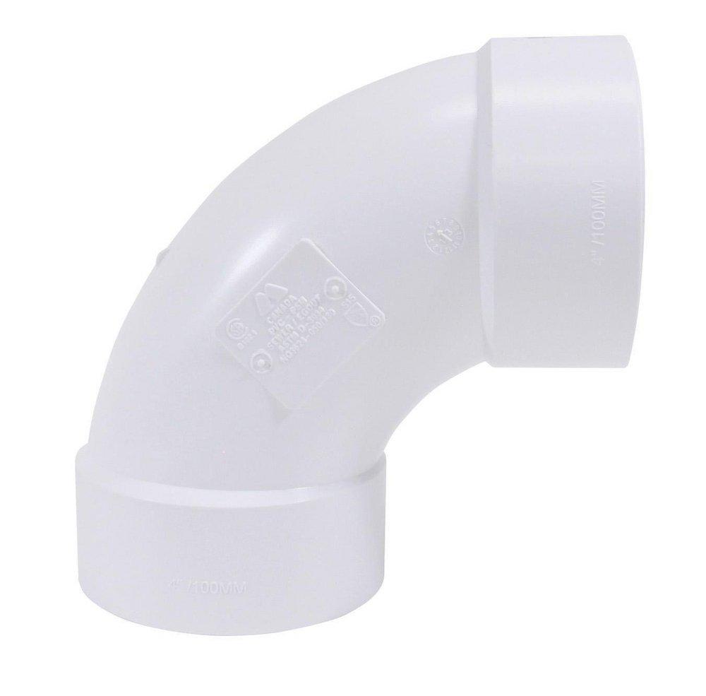 Multi-Fittings Corporation Hub 90 Degree PVC Long Turn Pattern Elbow 
