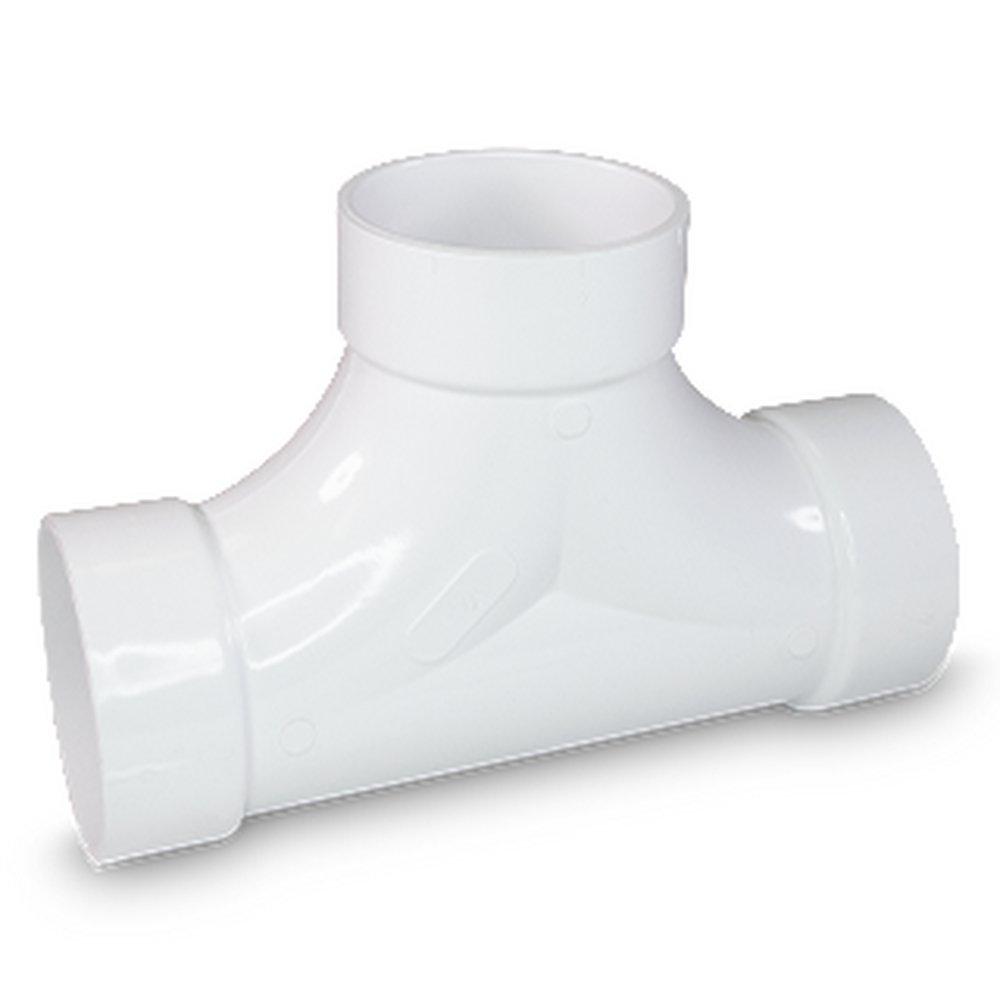 Multi-Fittings Corporation White Solvent Weld Plastic 2 Way Cleanout 