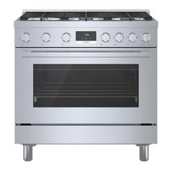 35-15/16 in. Gas 6-Burner Sealed Freestanding Range in Stainless Steel