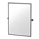 27-63/100 x 32-1/2 in. Mirror Rectangular in Matte Black