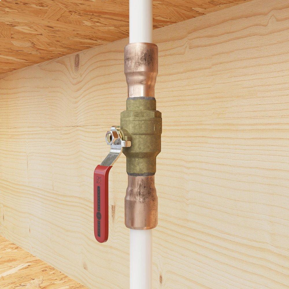 Jones Stephens Brass Brass Full Port Solvent Weld Ball Valve 