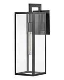 12W 1-Light 18-1/2 in. Outdoor Wall Sconce in Black